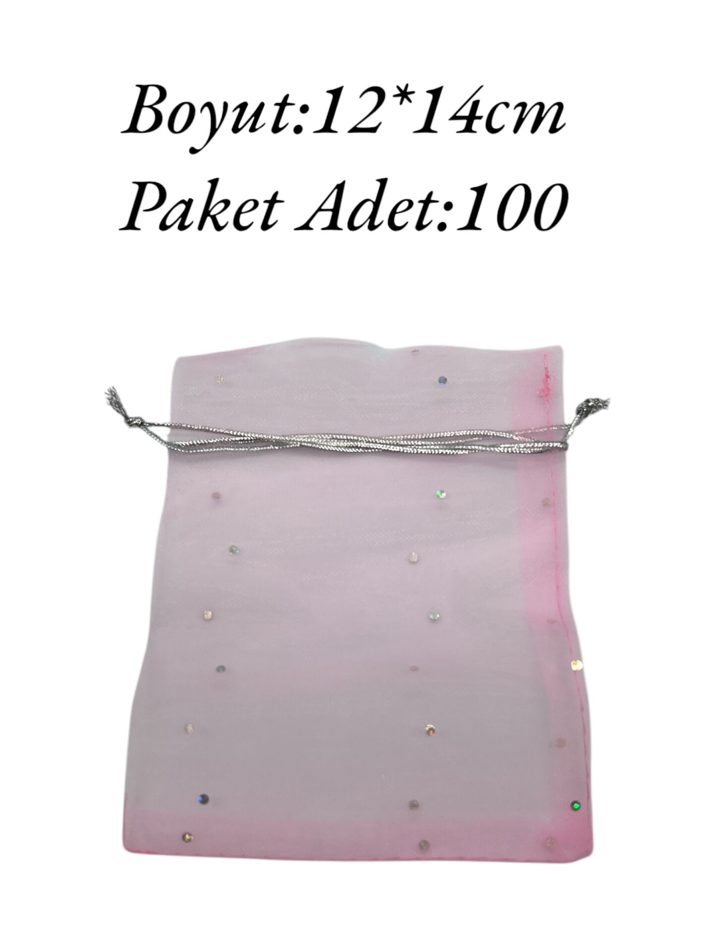 Tül Kese 12x14cm Pembe