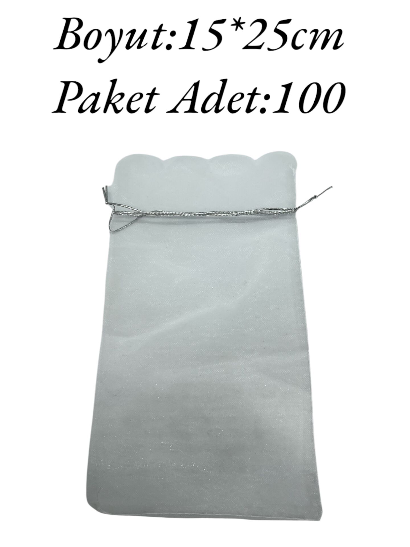 Tül Kese 15*25cm Beyaz