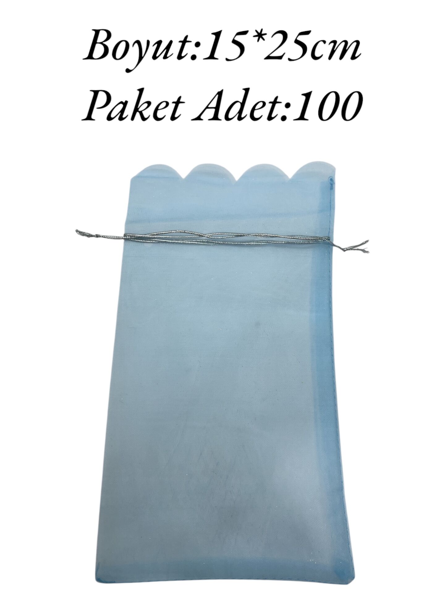 Tül Kese 15*25cm Mavi