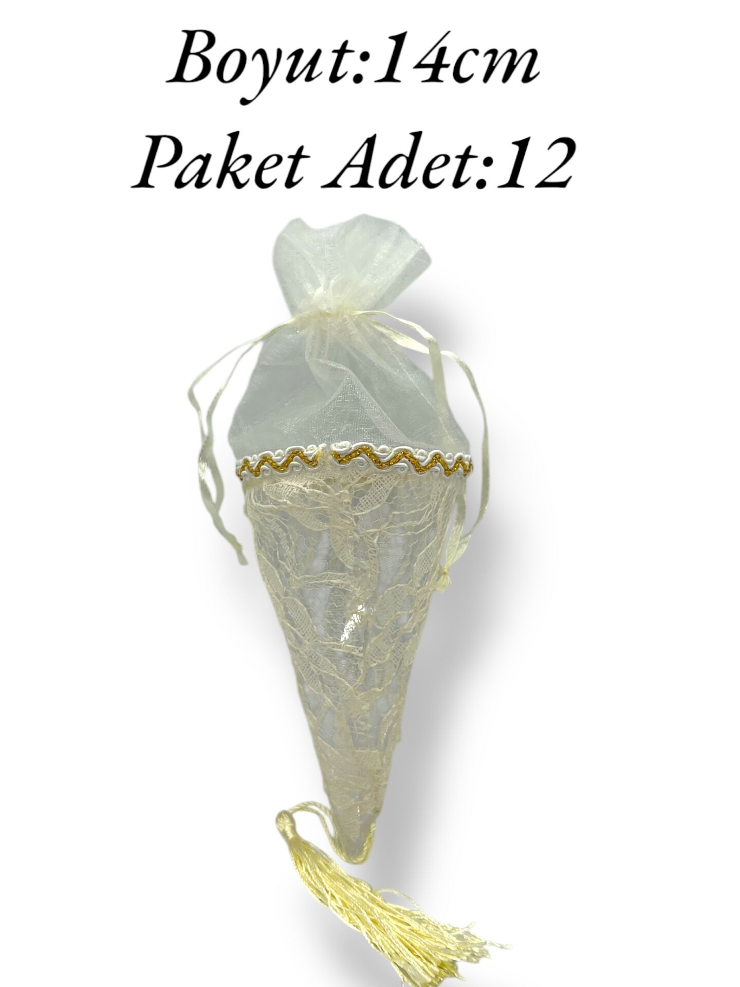 Çerez Külah Dantel Beyaz