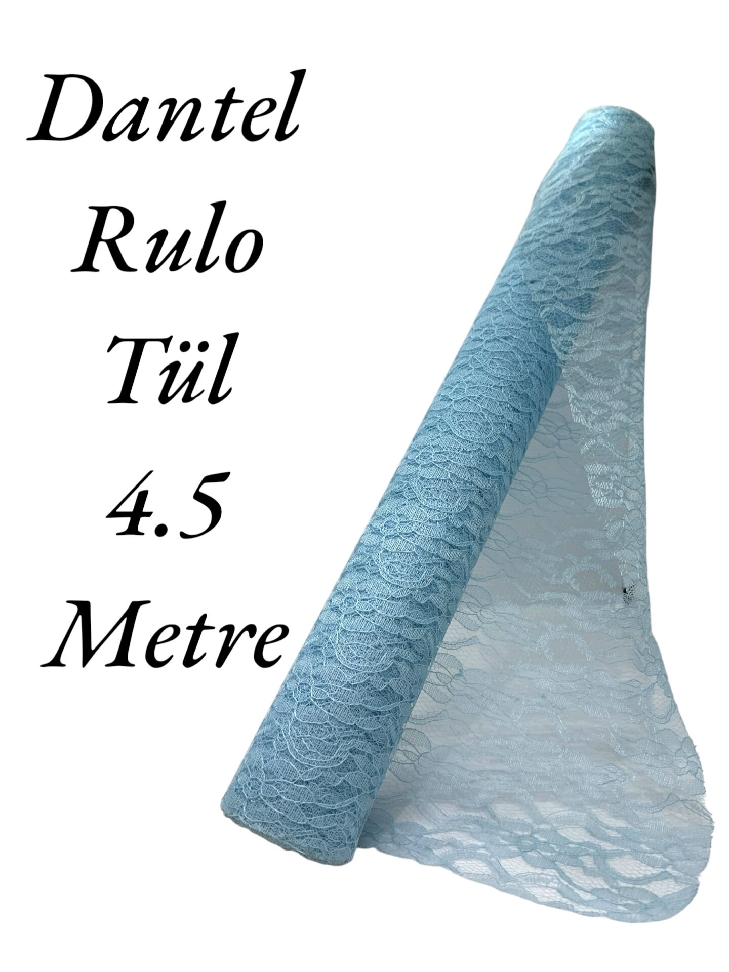 Rulo Dantel Tül Mavi