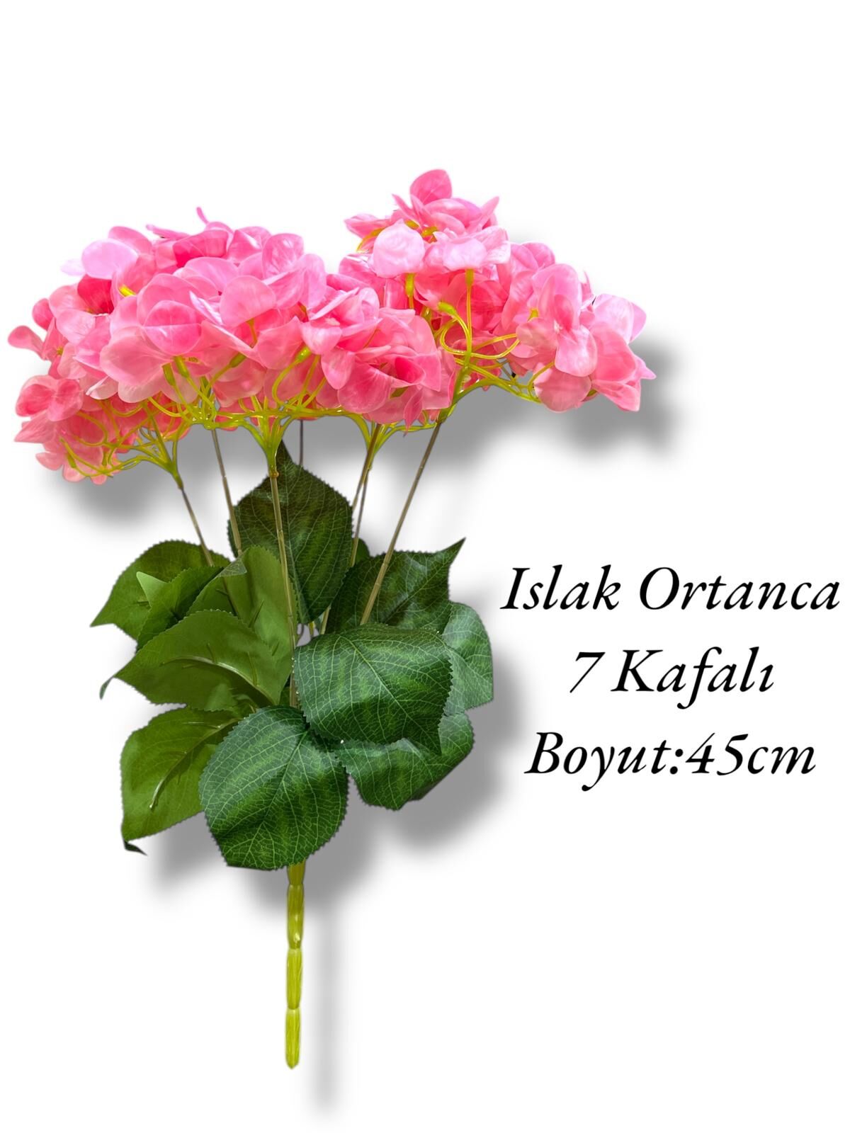 Islak Demet Ortanca 7 Kafalı Koyu Pembe