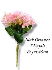 Islak Demet Ortanca 7 Kafalı Pembe
