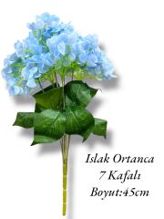 Islak Demet Ortanca 7 Kafalı Mavi