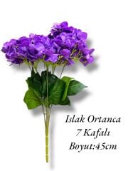 Islak Demet Ortanca 7 Kafalı Mor