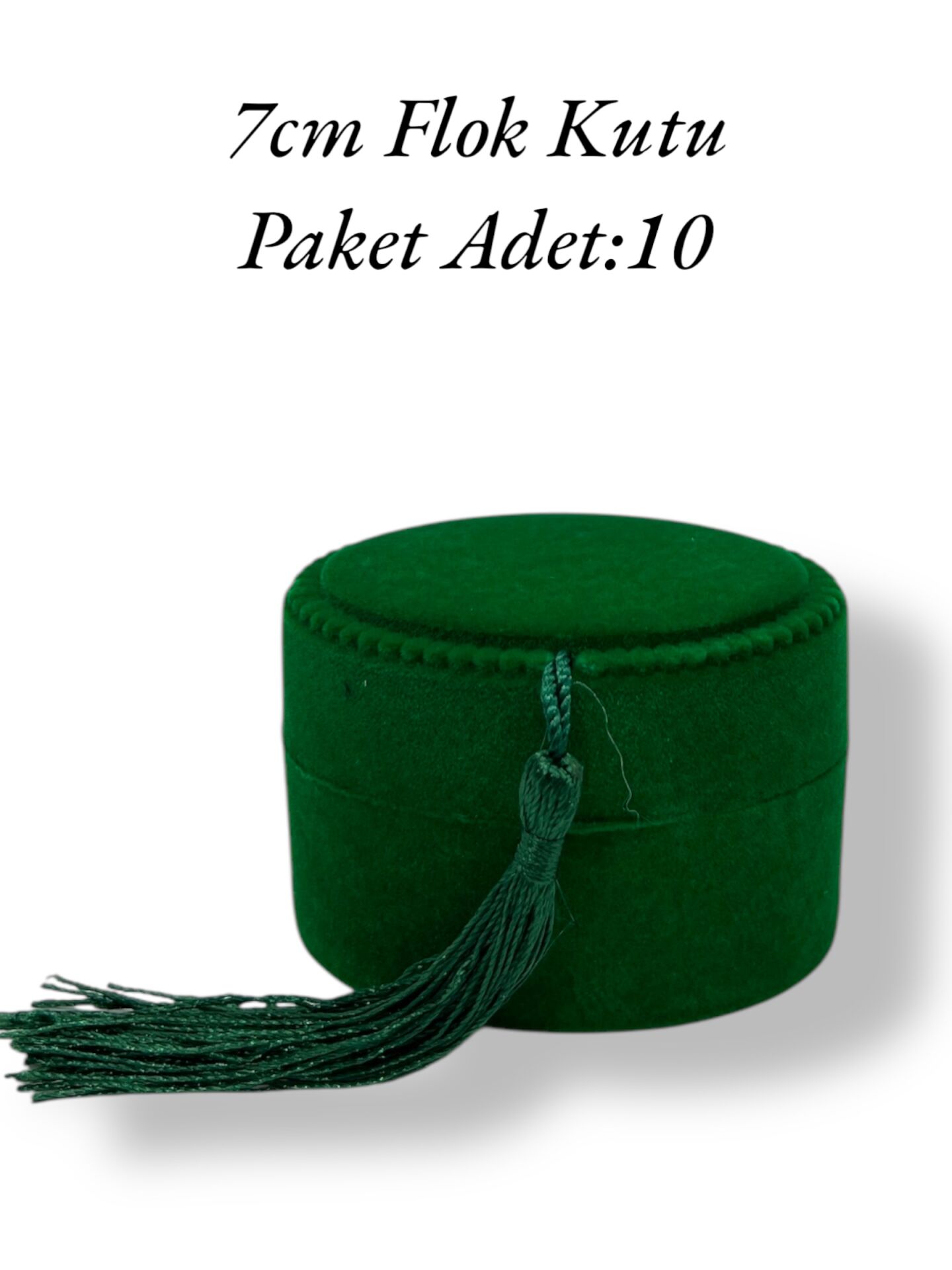 Flok Püsküllü Kutu Yeşil