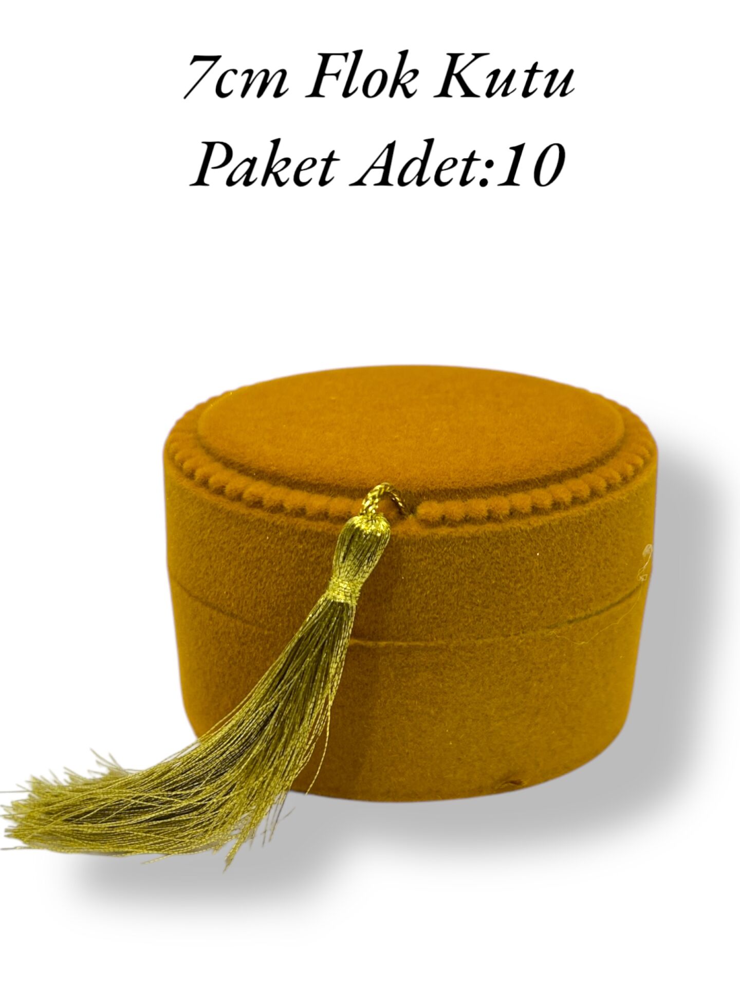 Flok Püsküllü Kutu Altın