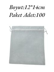 Tül Kese 12x14cm Beyaz