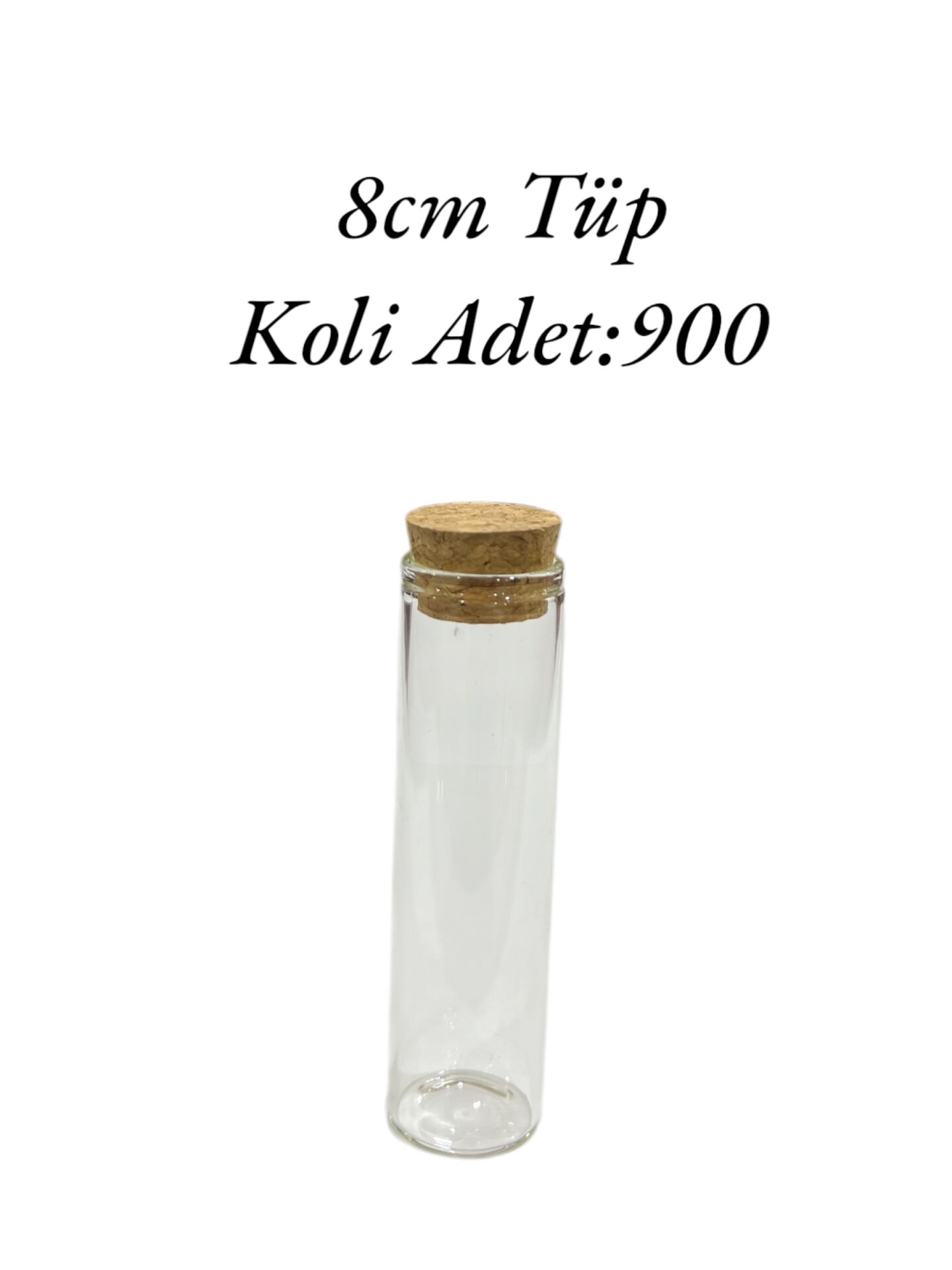 Cam Tüp Şişe 8cm