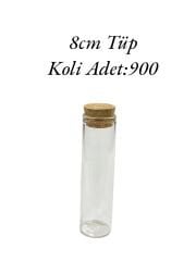Cam Tüp Şişe 8cm