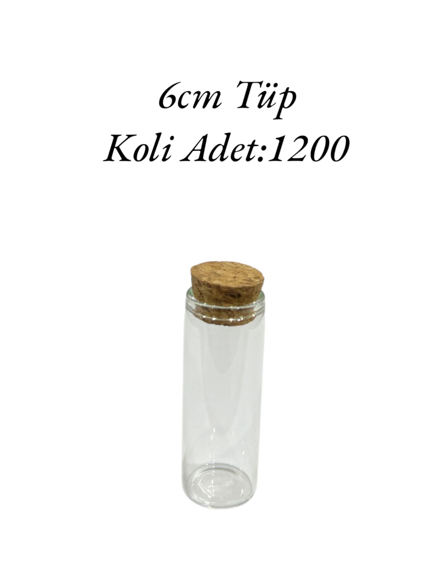 Cam Tüp Şişe 6cm