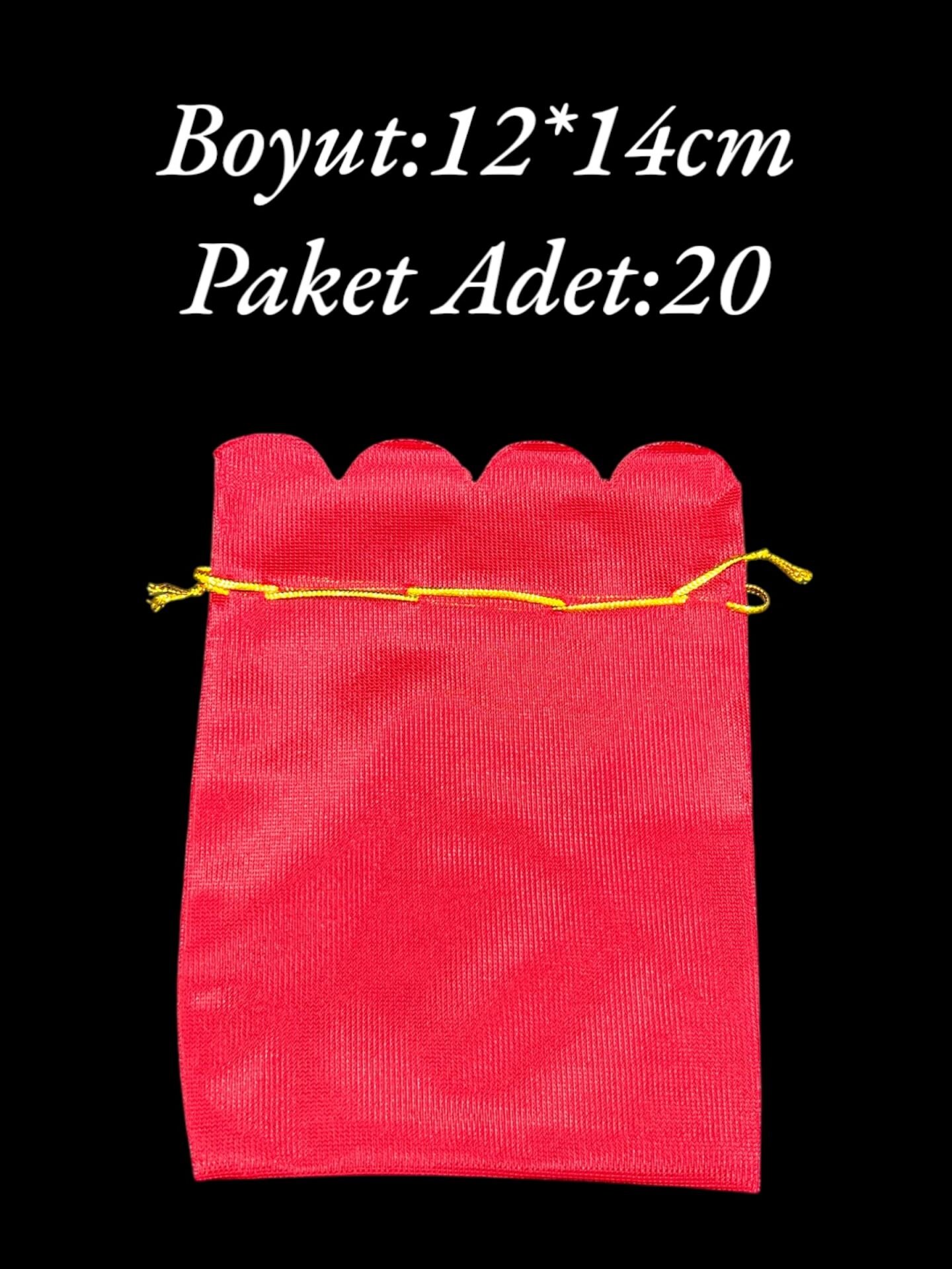Saten Kese 12x14cm Kırmızı