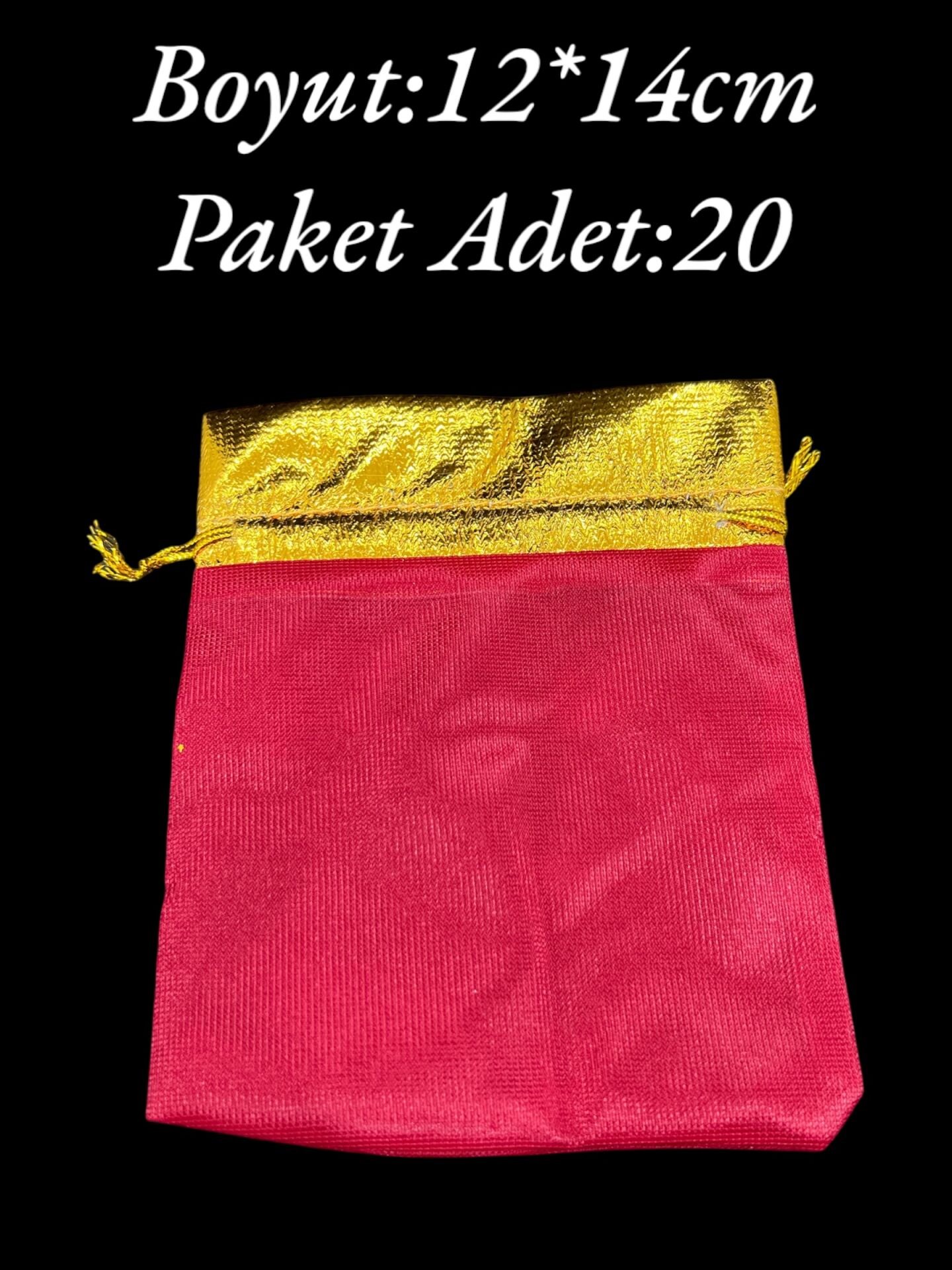 Saten Kese 12x14cm Koyu Kırmızı