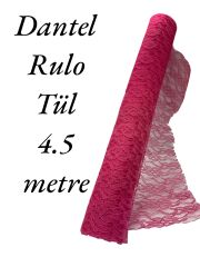 Rulo Dantel Tül Fuşya