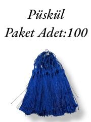 Püskül Saks Mavi
