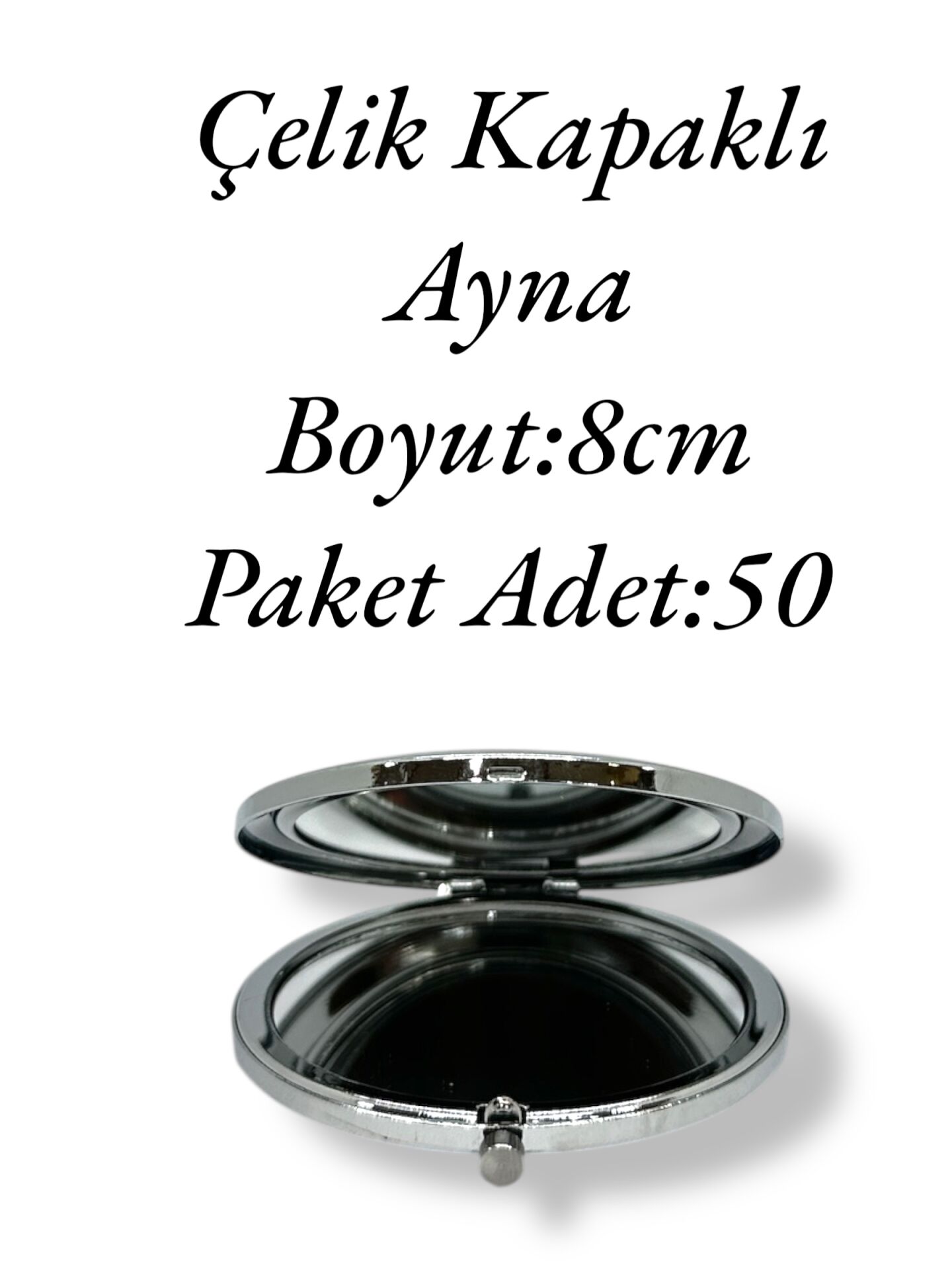 Çelik Kapaklı Ayna Gümüş