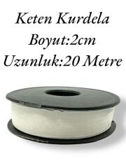 Keten Kurdele 2cm 20M Beyaz