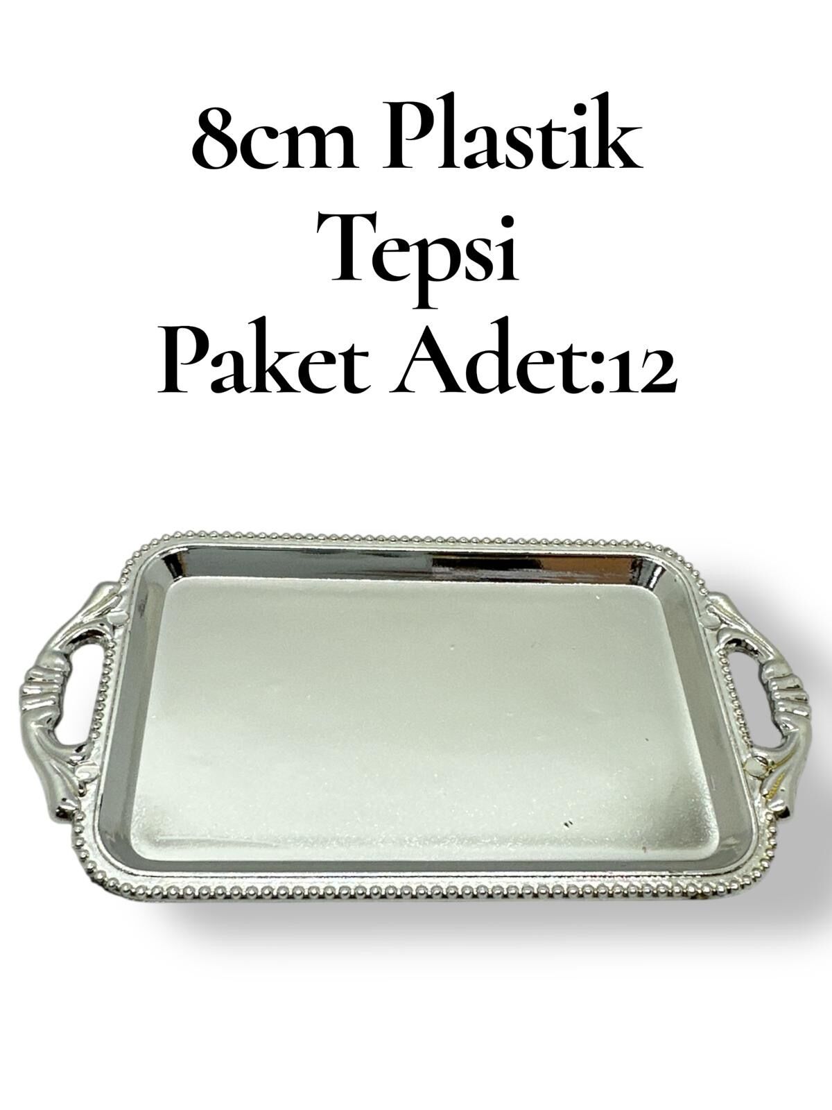 Plastik Tepsi Gümüş